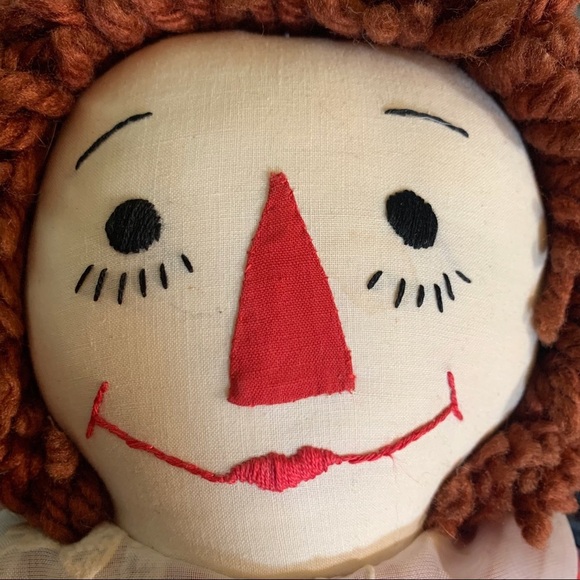 💜 Vintage Handmade Raggedy Ann Doll Homemade Kids Toy Collectors Item 22” Tall - Picture 15 of 15